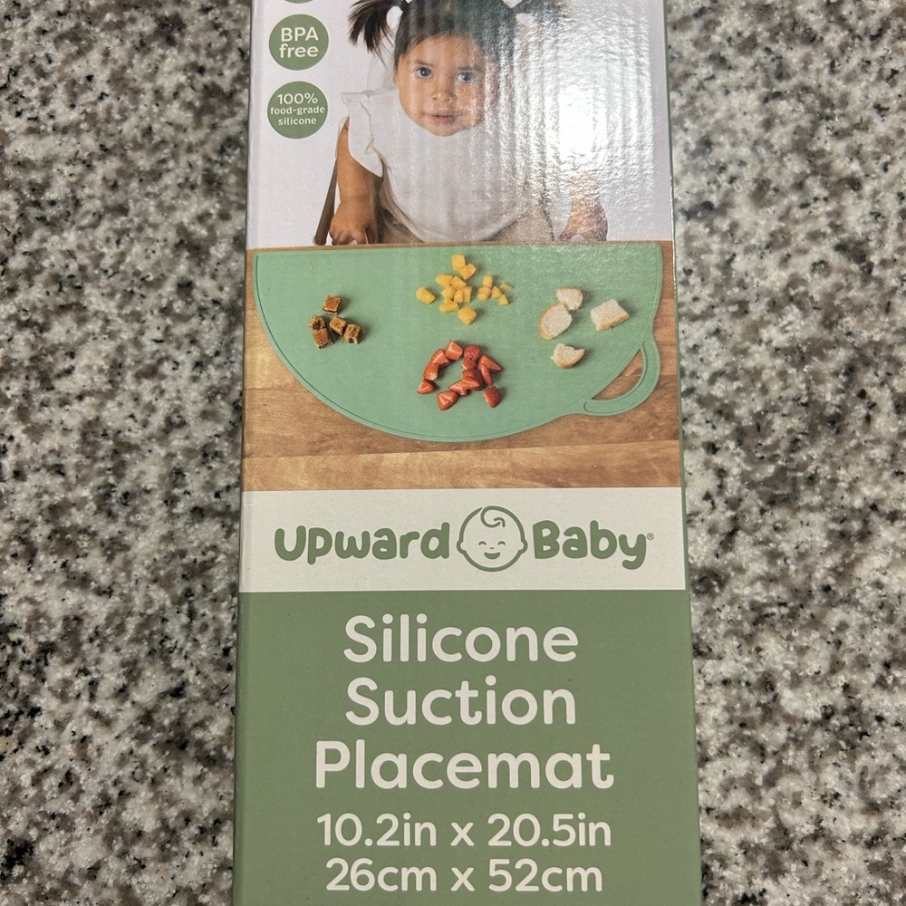 UpwardBaby Silicone Placemat - BPA Free - 100% Food-Grade Silicone - 6m+
- Green